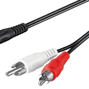 Cablu audio adaptor Jack tata 3.5 mm la stereo 2x RCA tata 0.5m Goobay