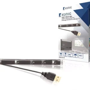 Banda LED USB pentru televizor 90cm 88lm 6500K lumina rece Konig