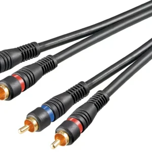 Cablu 2x RCA 2m OFC cupru dublu ecranat Goobay