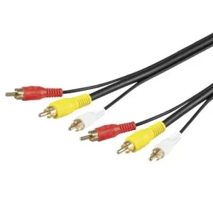 Cablu 3x RCA 5m video RG59 Goobay