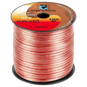 Cablu difuzor cupru OFC 2x1.5mm2 transparent CABLETECH KAB0321 pret/1metru