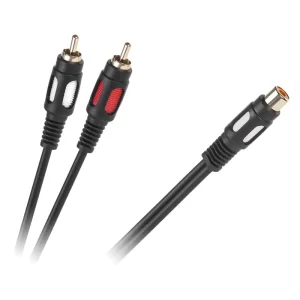 Cablu adaptor RCA mama la 2x RCA tata 0.25m