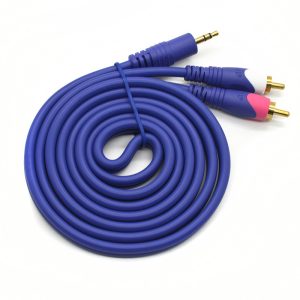 Cablu audio Jack 3.5 mm la 2x RCA 1.5m aurit